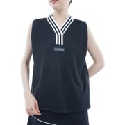 24S レース ノースリーブVネックシャツ Mサイズ NVY THLA412