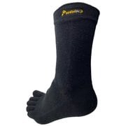 ベアフットソックスロング滑り止め無し ユニセックス ランニングウェア ソックス Black Mサイズ（25-28cm） 20A2001