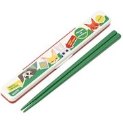 抗菌音の鳴らない箸箱セット 18cm ズートピア/ワッペン ABC3AG