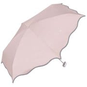 日傘 折りたたみ傘 晴雨兼用 Wpc. 遮光ウェーブパイピングパラソル ミニ 50cm 手開き式 ピンク 801-14936-102PK