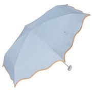 日傘 折りたたみ傘 晴雨兼用 Wpc. 遮光ウェーブパイピングパラソル ミニ 50cm 手開き式 サックスブルー 801-14936-102SX