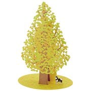 秋カード イチョウの木1本 013145