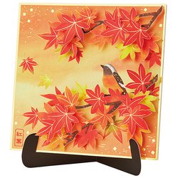 秋カード 紅葉色紙 844349
