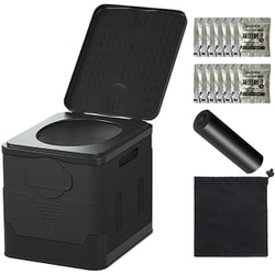 防災組み立て式トイレ 凝固剤付き S ブラック P0218EPTWS-BLK