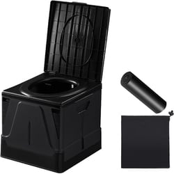 防災組み立て式トイレ 凝固剤付き M ブラック P0259EPTWM-BLK