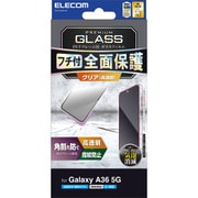 Galaxy A36 5G(SC-54F) 用 ガラスフィルム 画面内指紋認証対応 高透明 全面保護 強化ガラス 表面硬度10H 角割れ防止 フレーム付 指紋防止 気泡防止 飛散防止 ブラック PM-G254FLGF