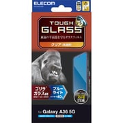 Galaxy A36 5G(SC-54F) 用 ガラスフィルム 画面内指紋認証対応 高透明 ブルーライトカット 強化ガラス Gorilla(R) 薄型 表面硬度10H 指紋防止 気泡防止 飛散防止 PM-G254FLGOBL