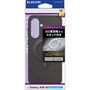 Galaxy A36 5G(SC-54F) 用 ケース ハイブリッド カバー 衝撃吸収 カメラレンズ保護設計 MagSafeアクセサリ対応 360度回転スタンド機能付 MAGKEEP マットブラック×ブラック PM-G254MAGSTBK
