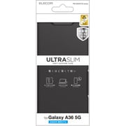 Galaxy A36 5G(SC-54F) 用 ケース レザー カバー 手帳型 マグネット フラップ 衝撃吸収 超軽量 薄型 スタンド機能付 UltraSlim ブラック PM-G254PLFUBK