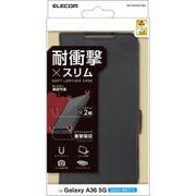 Galaxy A36 5G(SC-54F) 用 ケース レザー カバー 手帳型 マグネット フラップ 衝撃吸収 ストラップホール付 スタンド機能付 ブラック PM-G254PLFYBK