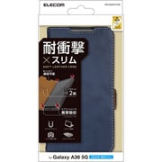 Galaxy A36 5G(SC-54F) 用 ケース レザー カバー 手帳型 マグネット フラップ 衝撃吸収 ストラップホール付 スタンド機能付 ネイビー PM-G254PLFYNV