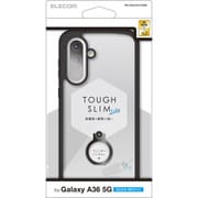 Galaxy A36 5G(SC-54F) 用 ケース ハイブリッド カバー 衝撃吸収 軽量 薄型 カメラレンズ保護設計 ストラップホール付 リング付 スタンド機能付 ストラップホールシート付 TOUGH SLIM LITE ブラック PM-G254TSLFCRBK