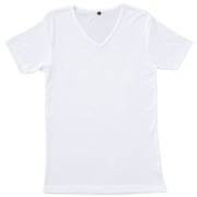 BREEZE/DRY ピンホールメッシュ シロ Mサイズ 半袖V首 8034-37