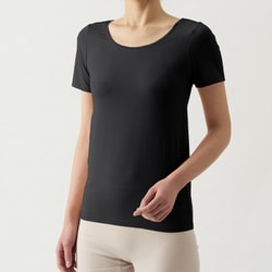 エステルベア天放熱×UVカットインナー クロ Mサイズ 半袖 3966-32