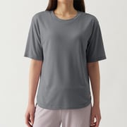 TEMPUR ハニカムリバーシブル ダークグレー Lサイズ 半袖丸首 9634-33