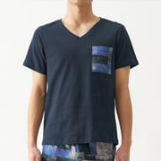市松柄 紺 Lサイズ 匠技Tシャツ 1120-37