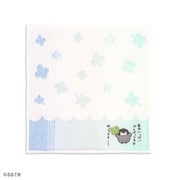 53-0110080 [コウペンちゃん 君を見守る 25cm×25cm ブルー タオルハンカチ]