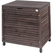 木製ダストボックス ストッカー 保管庫 大容量 屋外 天然木 ダークブラウン TAN-3024-DBR APET