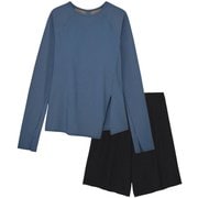 ロングスリーブセパレーツ レディース 水着 (BK) Sサイズ SFW22430