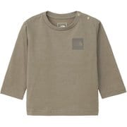 ロングスリーブスモールスクエアロゴティー ベビー トップス 長袖 マッシュルーム(MR) 80サイズ NTB32357