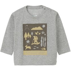 ロングスリーブシレトコトコティー ベビー トップス 長袖 ミックスグレー（Z） 90サイズ NTB82530ST