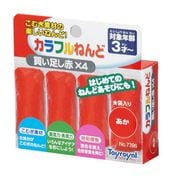 7396 カラフルねんど 赤×4