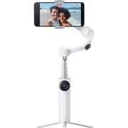 Insta360 Flow 2 AIトラッカーキット 日常使いに最適なAI追跡ジンバル 高精度トラッキングを実現 3軸手ブレ補正 自撮り棒/三脚内蔵 サミット・ホワイト CINSABQA-FLOW210