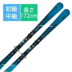 25-26 Newモデル 初級・中級 スキー板「PRIMETIME 22 ABELVM25 BLUE 172cm」+ビンディング「EL 10.0 GW SHIFT BLK/BLK ブレーキ78mm」+プレート「SHIFT X」セット