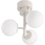 シーリングライト 照明 BRID TINY GLASS CEILING LIGHT 3(電球あり) Greige/Milk glass 003365