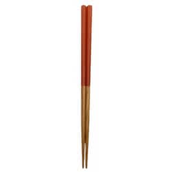 G-64602 [HASHIKURA SEASON01 食洗箸 紅葉色（朱色） オーク 八角 22.5cm 日本製 食洗機対応]