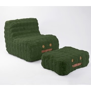 Comfora 1人用ウレタンソファ&オットマンセット Kutan クータン グリーン KG040049CAA