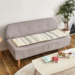 インド綿 ベンチクッション テラ 43×120cm ブラック