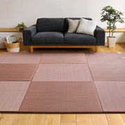すき間のできにくい置き畳 四季 同色6枚組 82×82×1.5 レッド