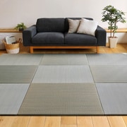 すき間のできにくい置き畳 四季 同色9枚組 82×82×1.5 ブルー
