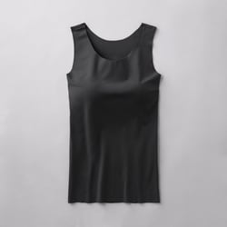 ブラタンクトップ ラウンドネック Fitte レディース ブラック M KB3158KY