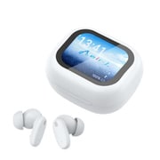 液晶タッチパネル 高音質 Bluetooth 完全ワイヤレスイヤホン Bluetooth Ver5.4 ホワイト ABT-AP10 WH