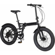 フォールディングバイク 外装6段変速 JET-BLACK ハマー FDB206FAT-DISC