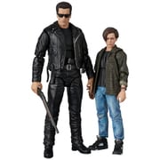 MAFEX Terminator 2： Judgment Day T-800（T2 Ver.） & John Connor [塗装済可動フィギュア 全高約160mm/130mm]