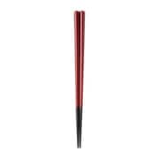 G-64708 [日本製 漆塗 箸 黒檀 六角 漆塗分 21.5cm 朱]