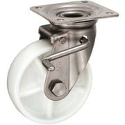 UKAI ステンレス製キャスター ストッパー付旋回(自在)金具 JABタイプ ナイロン 車輪径150mm PJAB-150