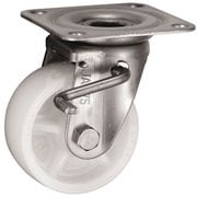 UKAI ステンレス製キャスター ストッパー付旋回(自在)金具 JABタイプ ナイロン 車輪径75mm PJAB-75