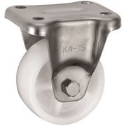 UKAI ステンレス製キャスター 固定金具 KAタイプ ナイロン 車輪径75mm PKA-75