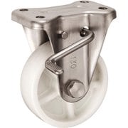 UKAI ステンレス製キャスター ストッパー付固定金具 KABZタイプ ナイロン 車輪径130mm PKABZ-130