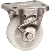 UKAI ステンレス製キャスター ストッパー付固定金具 KABZタイプ ナイロン 車輪径75mm PKABZ-75