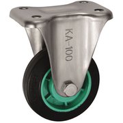 UKAI ステンレス製キャスター 固定金具 KAタイプ ゴム 車輪径100mm PNAKA-100