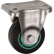 UKAI ステンレス製キャスター 固定金具 KAタイプ ゴム 車輪径75mm PNAKA-75