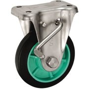 UKAI ステンレス製キャスター ストッパー付固定金具 KABZタイプ ゴム 車輪径150mm PNAKABZ-150