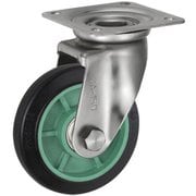 UKAI ステンレス製キャスター 旋回(自在)金具 JAタイプ ゴム 車輪径150mm PNDJA-150