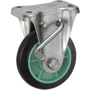 UKAI ステンレス製キャスター ストッパー付固定金具 KABZタイプ ゴム 車輪径150mm PNDKABZ-150