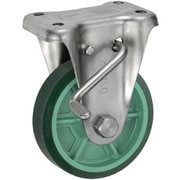 UKAI ステンレス製キャスター ストッパー付固定金具 KABZタイプ ウレタンゴム 車輪径150mm PNUAKABZ-150